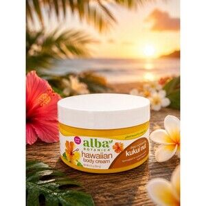 Alba Botanica Moisturizing Body Cream Kukui Nut 6.5 Oz Original Formula